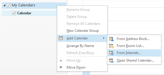 Add Calendar